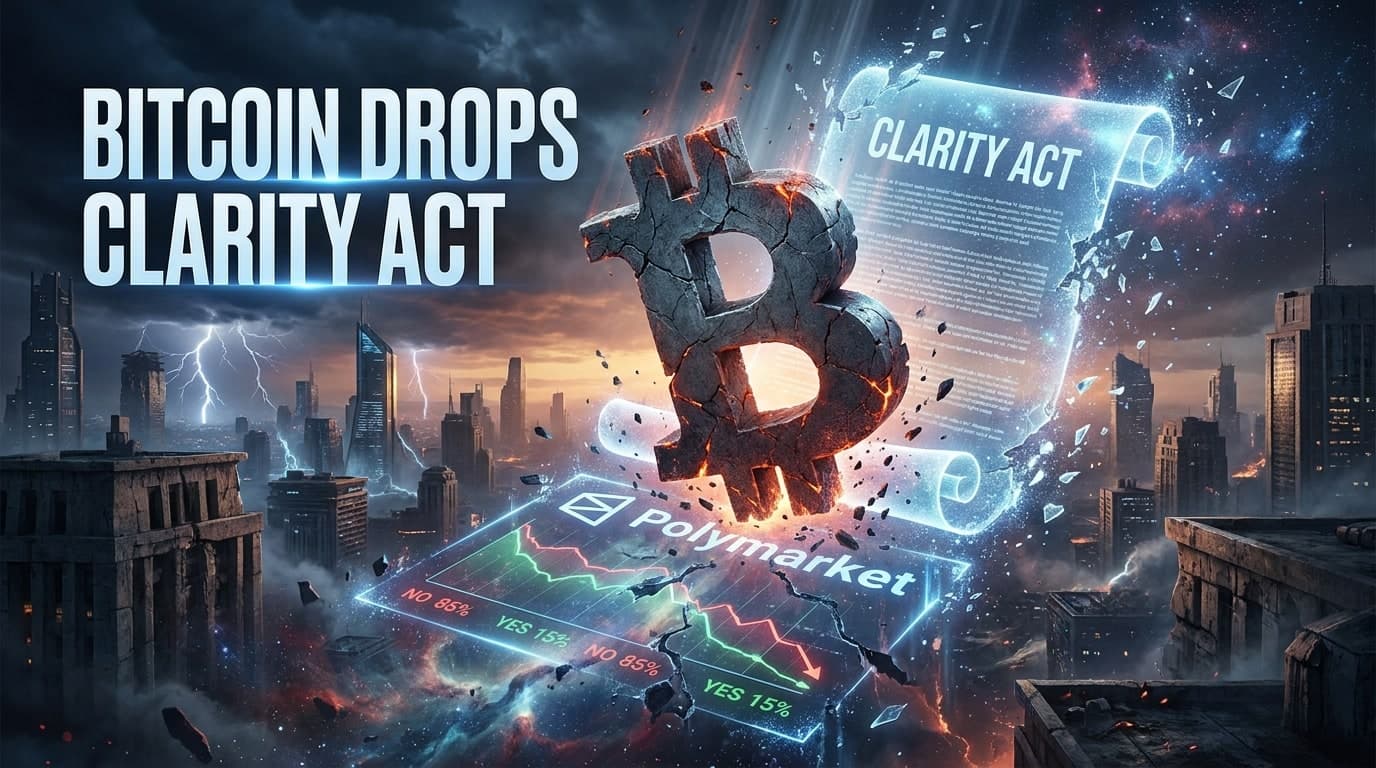 Bitcoin Drops as Clarity Act Odds Fade on Polymarket