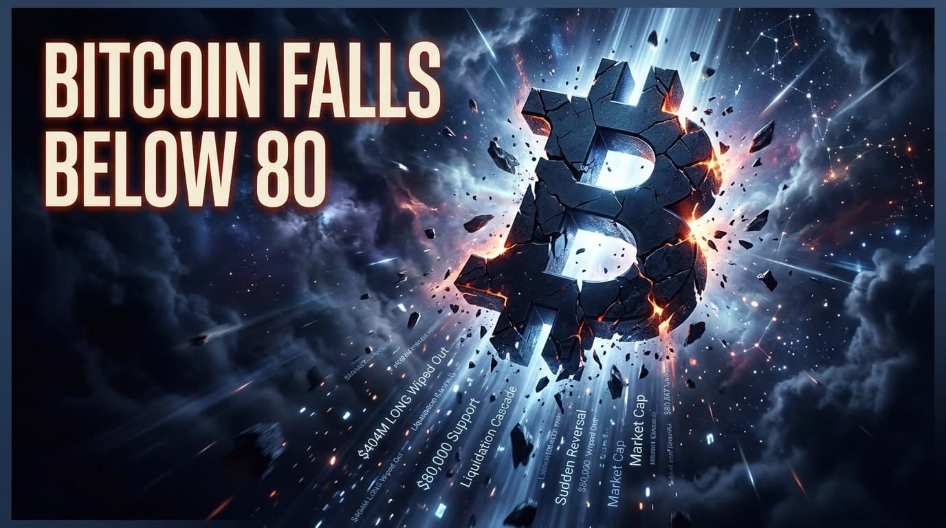 Bitcoin Slips Under $80K, Erasing $404M in Long Bets