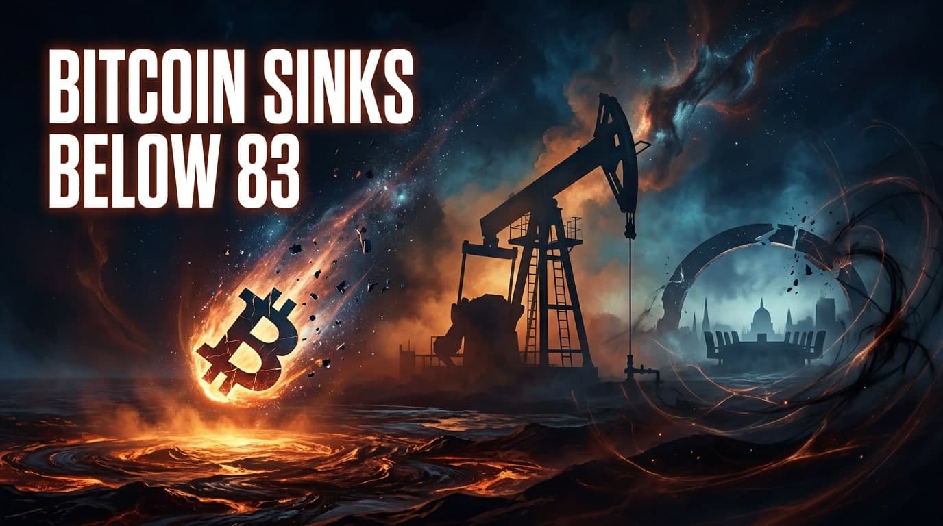 Bitcoin Falls Below $83,000 as Iran Talks, Oil Rise