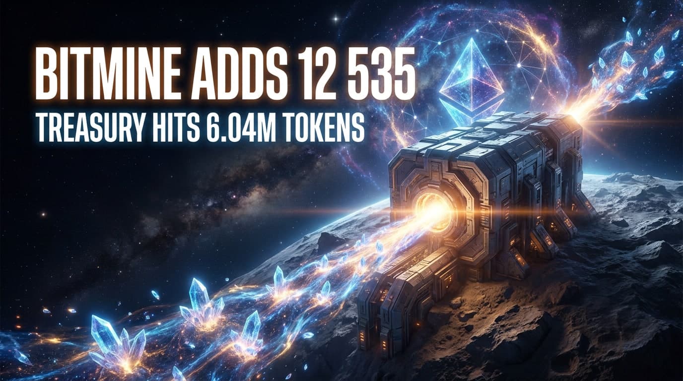 Bitmine Adds 12,535 ETH, Treasury Hits 6.04M Tokens