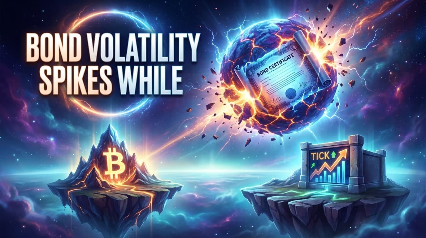 Bond Volatility Spikes While Bitcoin, Stocks Stay Calm