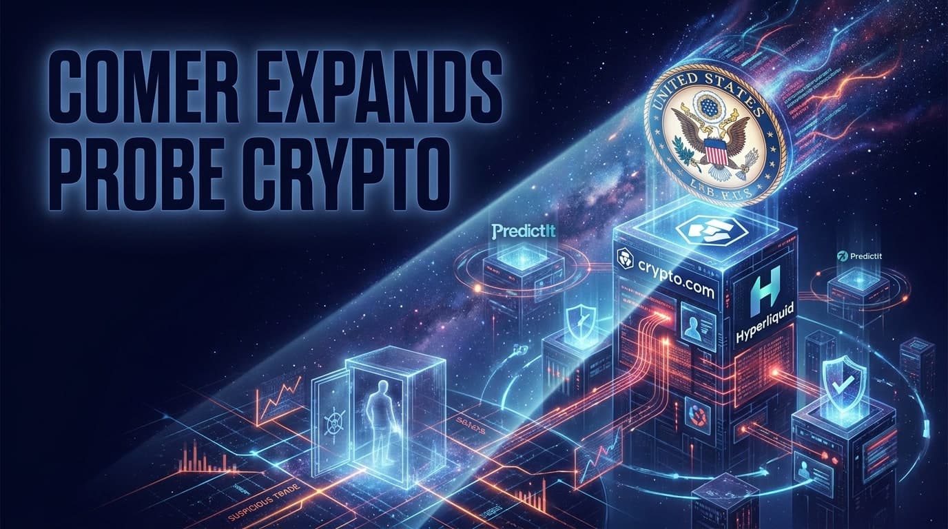 Comer Expands Probe Into Crypto.com, Hyperliquid Trades