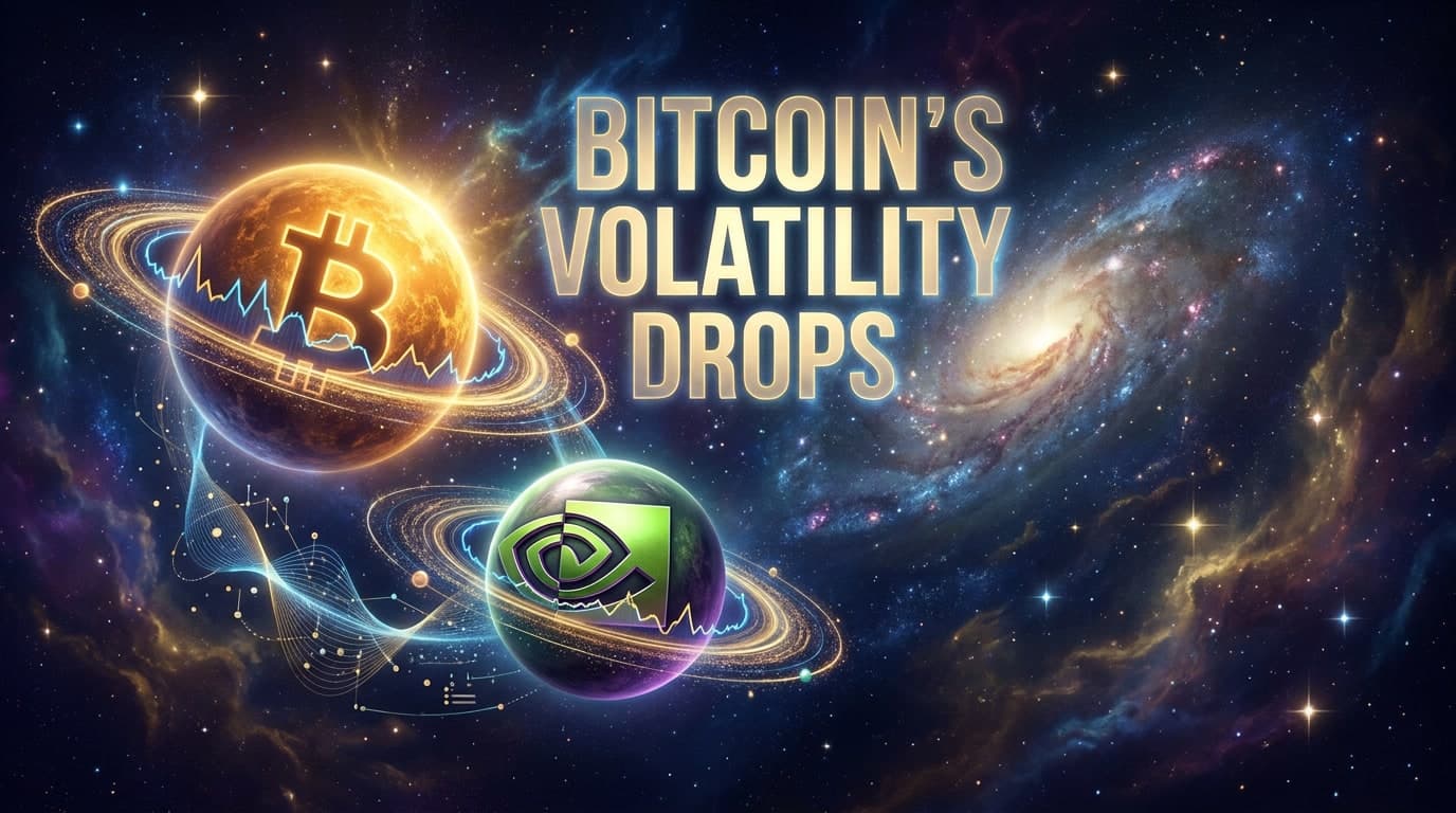 Bitcoin's Volatility Drops to Nearly Match Nvidia's